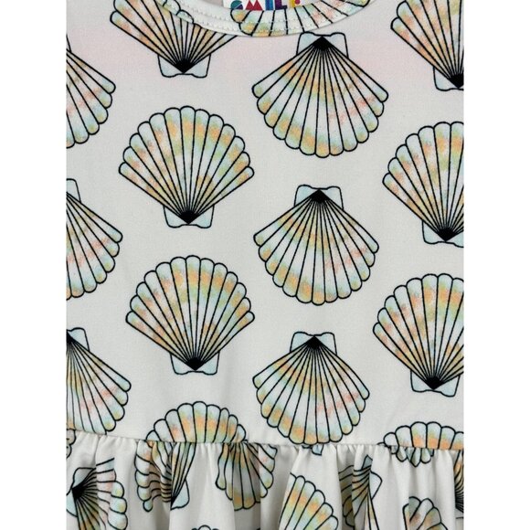 Dotdotsmile Girls Dress Size 6/12 Months White with Seashells New With Tags - Picture 2 of 5